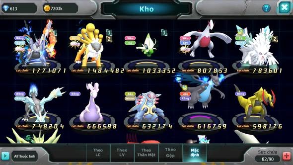 MÃ : #TTS3763 - SV 1777 - TOP2 ALL - V10 - FS NGON - UNVOA CELEBI LUGIA GOODRA AMDLO