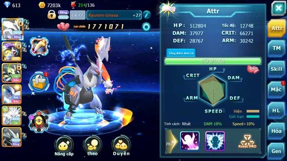 MÃ : #TTS3763 - SV 1777 - TOP2 ALL - V10 - FS NGON - UNVOA CELEBI LUGIA GOODRA AMDLO