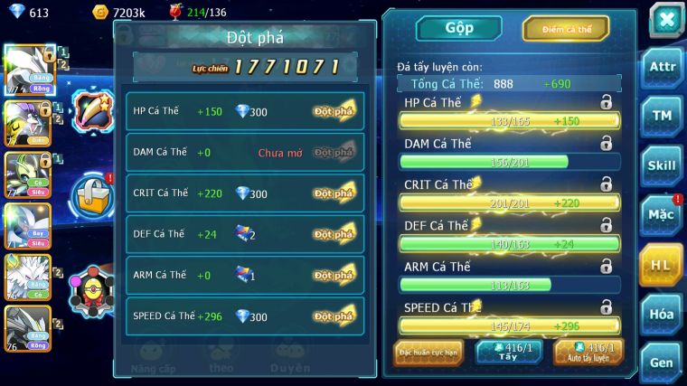 MÃ : #TTS3763 - SV 1777 - TOP2 ALL - V10 - FS NGON - UNVOA CELEBI LUGIA GOODRA AMDLO