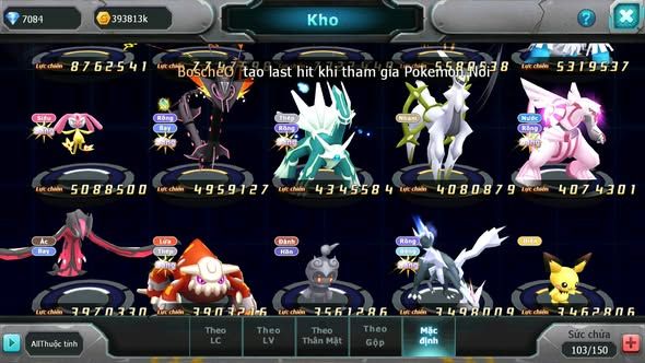 MÃ : #TTS3767 - SV 1178 - TOP22 - V15 - HOOH CH DYNAMAX WB CH DYNAMAX THẦN ĐIỆN DYNAMAX PR DIALGA BC CẶP LATI BC