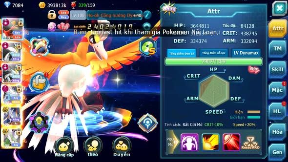 MÃ : #TTS3767 - SV 1178 - TOP22 - V15 - HOOH CH DYNAMAX WB CH DYNAMAX THẦN ĐIỆN DYNAMAX PR DIALGA BC CẶP LATI BC