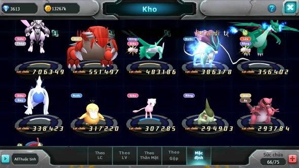 MÃ : #TTS3766 - SV 1779 - V2 - TOP12 - MEW GIÁP GROUDON LUGIA LATI