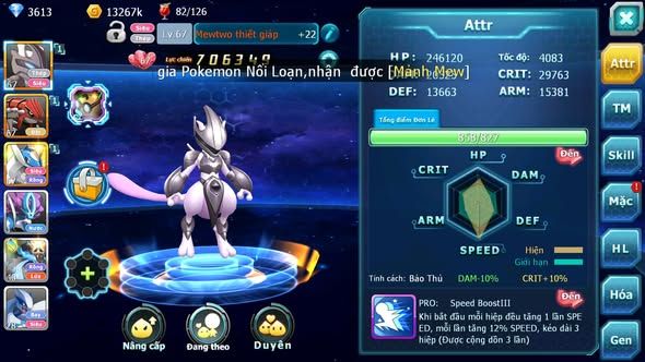 MÃ : #TTS3766 - SV 1779 - V2 - TOP12 - MEW GIÁP GROUDON LUGIA LATI