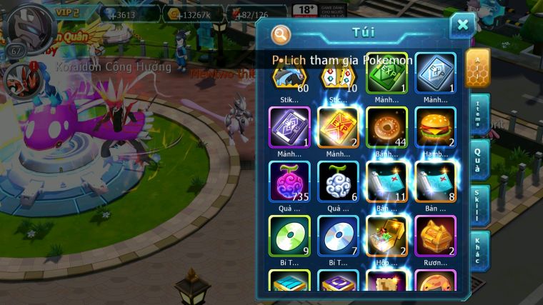 MÃ : #TTS3766 - SV 1779 - V2 - TOP12 - MEW GIÁP GROUDON LUGIA LATI