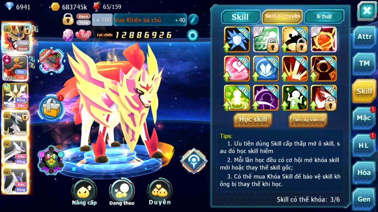 MÃ : #TTS3775 - SV 1623 - TOP36 - V15 - VUA KHIÊN BÁ CHỦ HOOH CH DYNAAMX MEGANEC PR DIGLA NHIỀU PET HOT