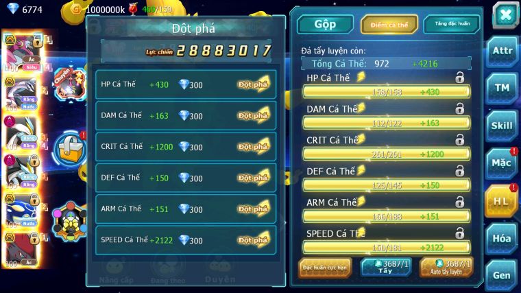 MÃ : #TTS3780 - SV 693 - TOP5 - V14 - HOOPA BÁ CHỦ BUILD CỰC CAO - PALKIA BC WHITE BLACK DYNAMAX SẴN 150 MẢNH ECHO  CẶP CÁ