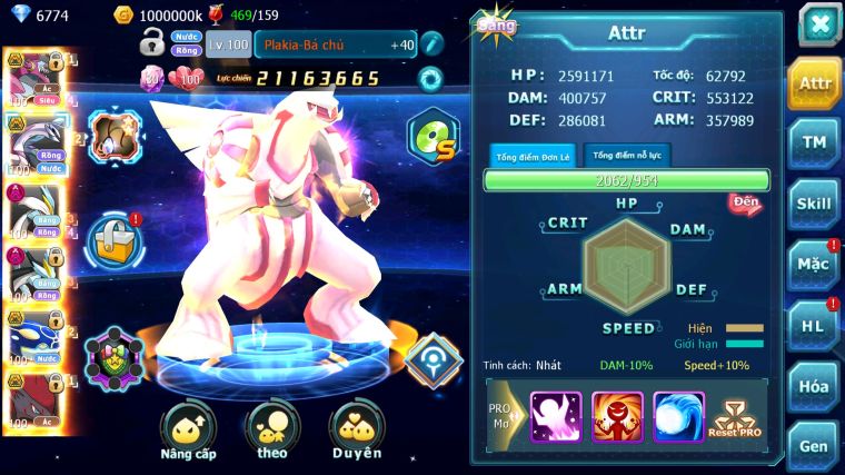 MÃ : #TTS3780 - SV 693 - TOP5 - V14 - HOOPA BÁ CHỦ BUILD CỰC CAO - PALKIA BC WHITE BLACK DYNAMAX SẴN 150 MẢNH ECHO  CẶP CÁ