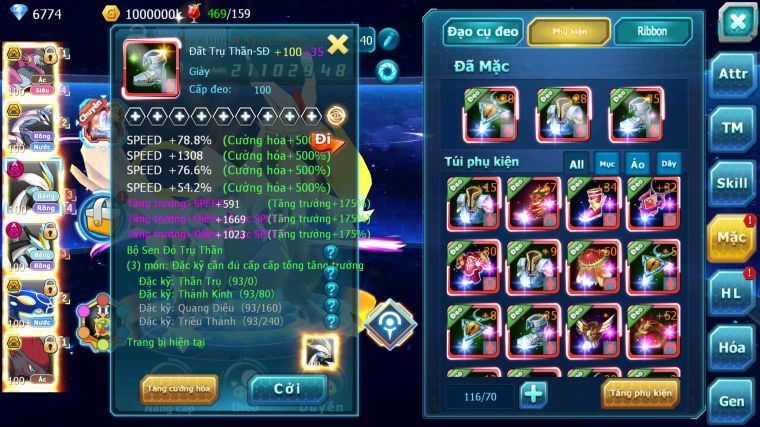 MÃ : #TTS3780 - SV 693 - TOP5 - V14 - HOOPA BÁ CHỦ BUILD CỰC CAO - PALKIA BC WHITE BLACK DYNAMAX SẴN 150 MẢNH ECHO  CẶP CÁ