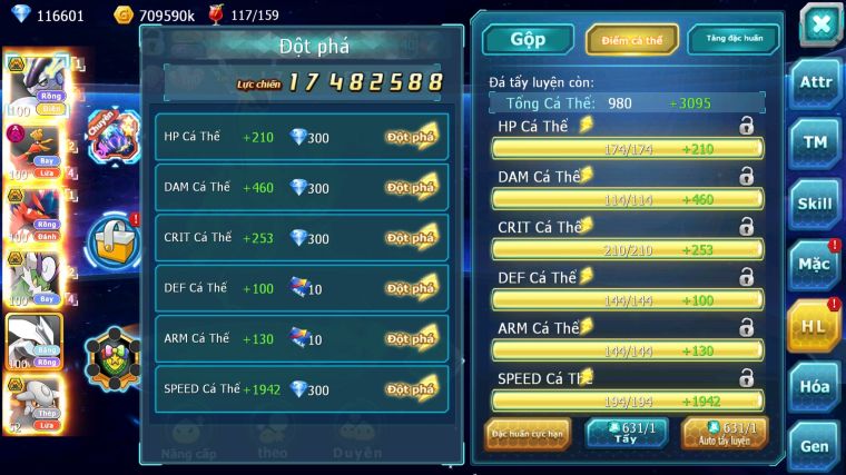 MÃ : #TTS3778 - SV 1683 - TOP4 ALL - TOP 4-6 CHAM - V15 - 5K SÁCH - 110K KC - CẶP RỒNG BÁ CHỦ FULL ĐẠO CỤ 2SAO - HOOH DYNAMAX THẦN GIÓ UNVOA