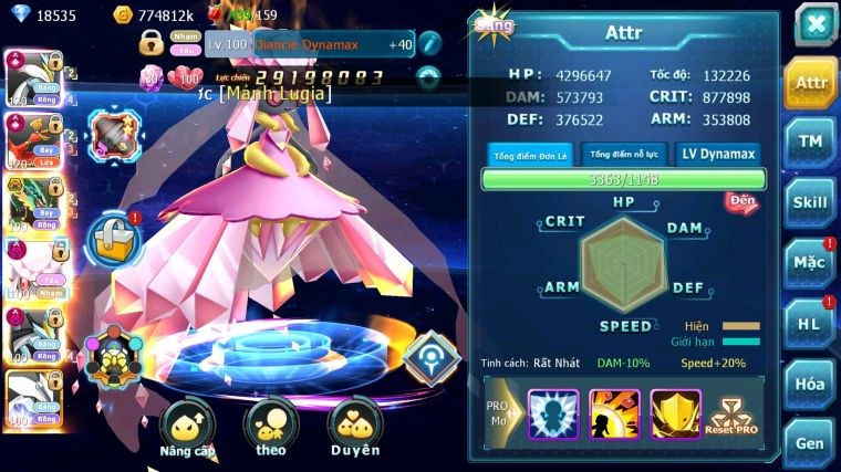 MÃ : #TTS3792 - SV 427 - TOP 13 - V14  -  1K1 SÁCH - WHITE CH DYNAMAX HOOH CH DYNAMAX RAY BC DIANCIE DYNAMAX BLACK DYNAAX NHIỀU PET HT BC