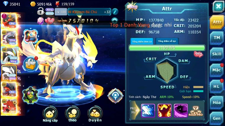 MÃ : #TTS3796 - SV 1566 - V8 - 465 SÁCH - HOOH DYNAMAX PALKIA BÁ CHỦ UNVOA WB BC YVETAL BC 3 TEAM FORM CỰC ĐẸP