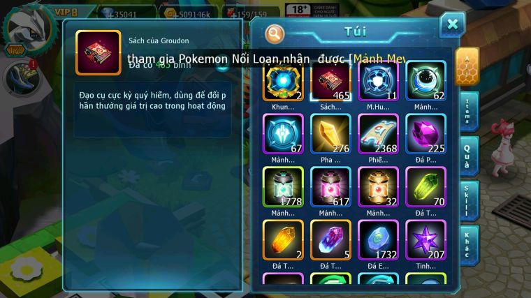 MÃ : #TTS3796 - SV 1566 - V8 - 465 SÁCH - HOOH DYNAMAX PALKIA BÁ CHỦ UNVOA WB BC YVETAL BC 3 TEAM FORM CỰC ĐẸP