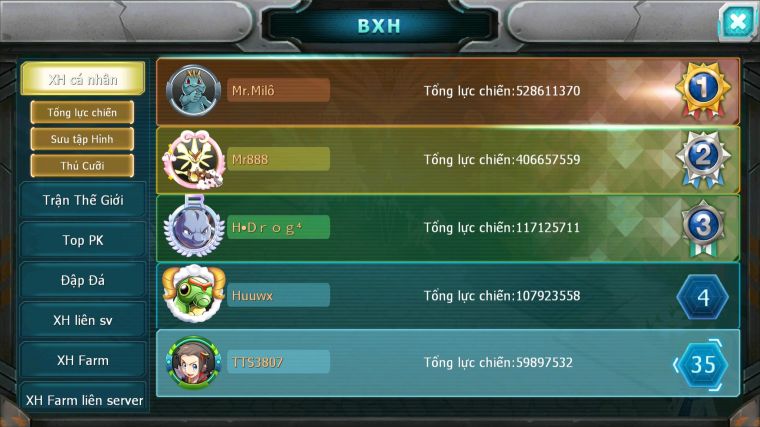 MÃ : #TTS3807 - SV 1418 - TOP35 - 1K SÁCH - HOOH CH DYNAMAX YVETAL CH PALKIA BC THẦN GIÓ BC QVLD BC NHIỀU PET HT BC