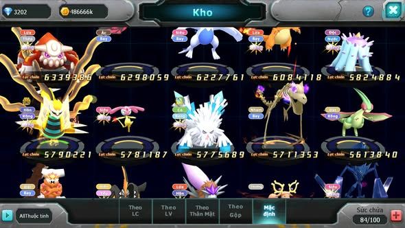 MÃ : #TTS3815 - SV 1038 - TOP 18 - V13 - HOOH CH DYNAMAX BLAKC CH UNVOA WHITE BC QVLD BC THẦN GIÓ BC GROUDON BC BTAA BC