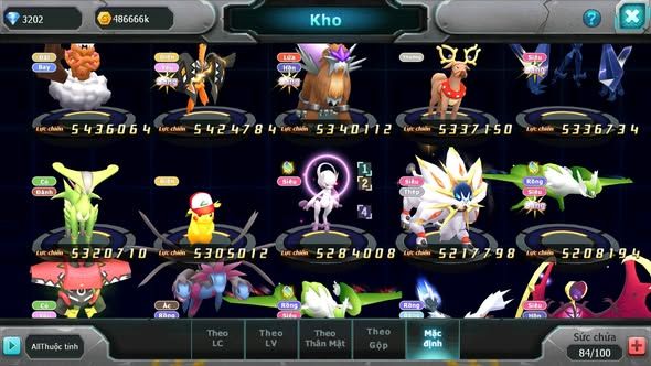 MÃ : #TTS3815 - SV 1038 - TOP 18 - V13 - HOOH CH DYNAMAX BLAKC CH UNVOA WHITE BC QVLD BC THẦN GIÓ BC GROUDON BC BTAA BC