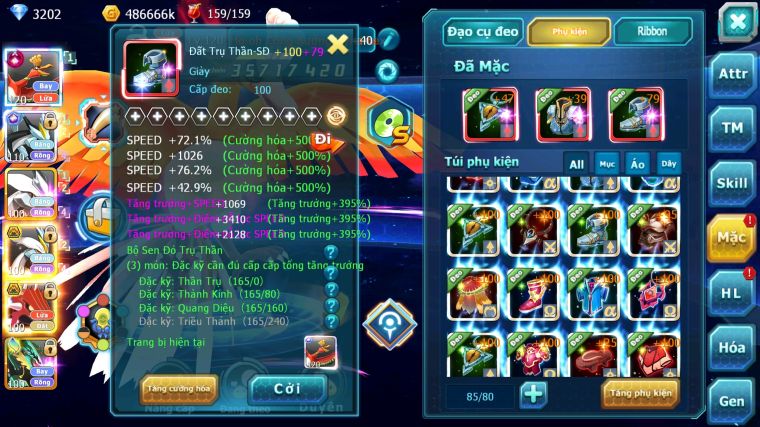 MÃ : #TTS3815 - SV 1038 - TOP 18 - V13 - HOOH CH DYNAMAX BLAKC CH UNVOA WHITE BC QVLD BC THẦN GIÓ BC GROUDON BC BTAA BC