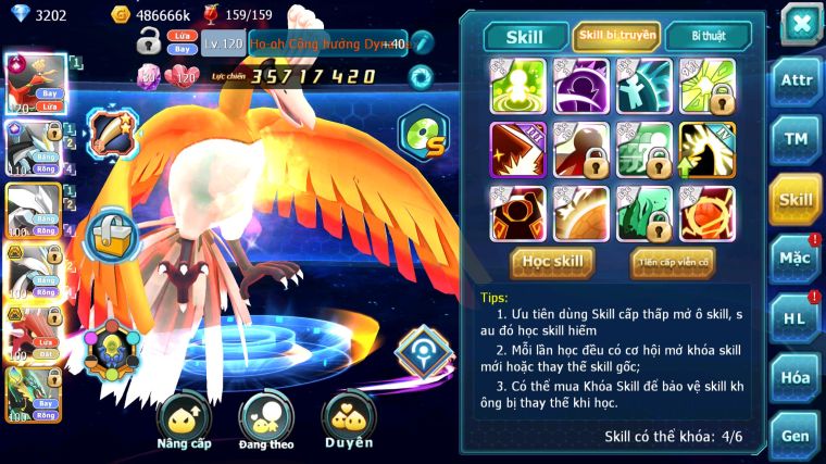 MÃ : #TTS3815 - SV 1038 - TOP 18 - V13 - HOOH CH DYNAMAX BLAKC CH UNVOA WHITE BC QVLD BC THẦN GIÓ BC GROUDON BC BTAA BC