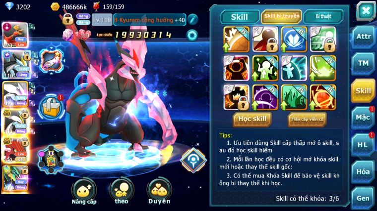 MÃ : #TTS3815 - SV 1038 - TOP 18 - V13 - HOOH CH DYNAMAX BLAKC CH UNVOA WHITE BC QVLD BC THẦN GIÓ BC GROUDON BC BTAA BC