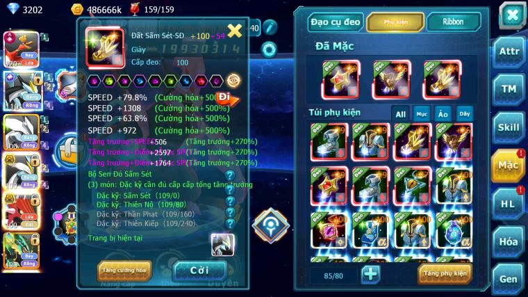 MÃ : #TTS3815 - SV 1038 - TOP 18 - V13 - HOOH CH DYNAMAX BLAKC CH UNVOA WHITE BC QVLD BC THẦN GIÓ BC GROUDON BC BTAA BC