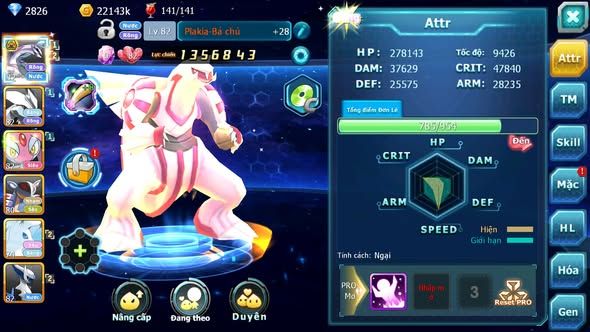 MÃ : #TTS3813 - SV1660 - PALKIA BÁ CHỦ UNVOA MES AMDLO QUÁ NGON