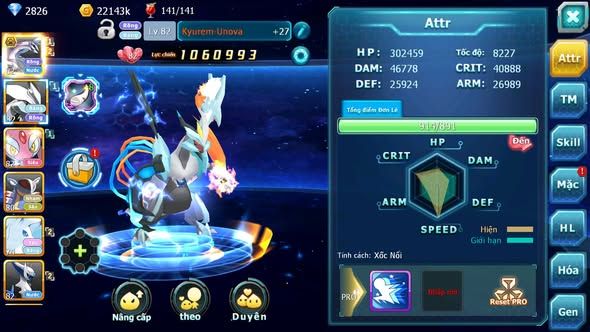 MÃ : #TTS3813 - SV1660 - PALKIA BÁ CHỦ UNVOA MES AMDLO QUÁ NGON