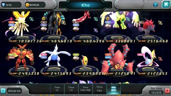 MÃ : #TTS3816 - SV 1574 - TOP 47 - V6 - HOOH DYNAMAX DRAK MEWTWO BC YVETAL THẦN GIÓ BC