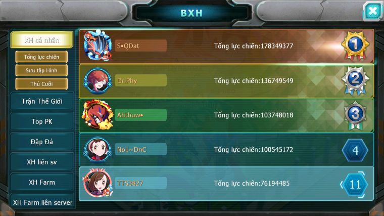 MÃ : #TTS3827 - SV 1275 - TOP 11 - V15 - 1K3 SÁCH - HOOH CH DYNAMAX VUA KHIÊN BÁ CHỦ YVETAL CH RAYQUZA BC THẦN GIÓ BC QVLD BC