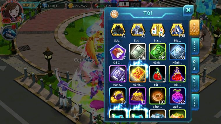 MÃ : #TTS3827 - SV 1275 - TOP 11 - V15 - 1K3 SÁCH - HOOH CH DYNAMAX VUA KHIÊN BÁ CHỦ YVETAL CH RAYQUZA BC THẦN GIÓ BC QVLD BC