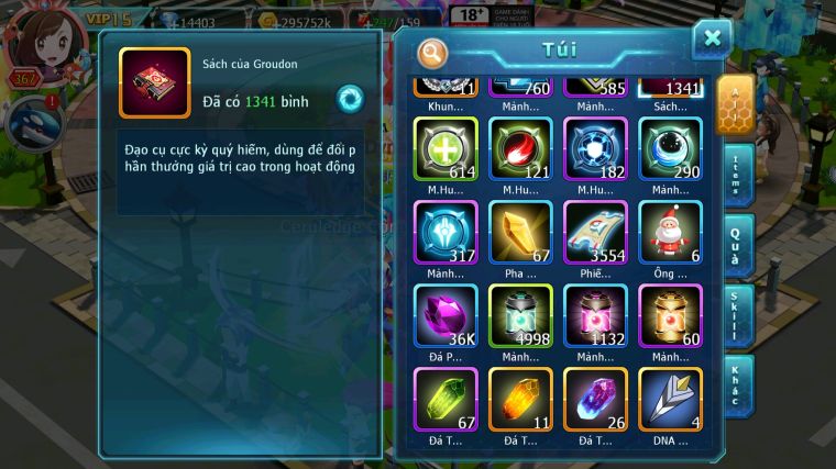 MÃ : #TTS3827 - SV 1275 - TOP 11 - V15 - 1K3 SÁCH - HOOH CH DYNAMAX VUA KHIÊN BÁ CHỦ YVETAL CH RAYQUZA BC THẦN GIÓ BC QVLD BC