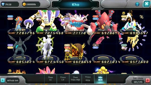 MÃ : #TTS3829 - SV 739 - V14 - 79K KC - 2585 SÁCH - TOP 10 - DIANCIE CH DYNAMAX PALKIA CỘNG HƯỞNG HOOH DYNAMAX QVBC BC UNVOA WB BC NHIỀU PET BÁ CHỦ NGON