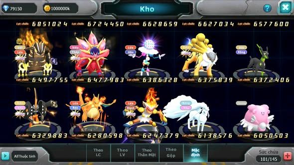 MÃ : #TTS3829 - SV 739 - V14 - 79K KC - 2585 SÁCH - TOP 10 - DIANCIE CH DYNAMAX PALKIA CỘNG HƯỞNG HOOH DYNAMAX QVBC BC UNVOA WB BC NHIỀU PET BÁ CHỦ NGON