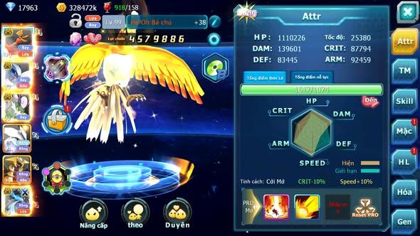 MÃ : #TTS3833 - SV1631 - V12 - HOOH BÁ CHỦ LUGIA BÁ CHỦ THẦN GIÓ BÁ CHỦ UNVOA NHIỀU PET HUYỀN THOẠI