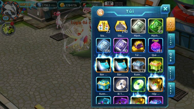 MÃ : #TTS3833 - SV1631 - V12 - HOOH BÁ CHỦ LUGIA BÁ CHỦ THẦN GIÓ BÁ CHỦ UNVOA NHIỀU PET HUYỀN THOẠI