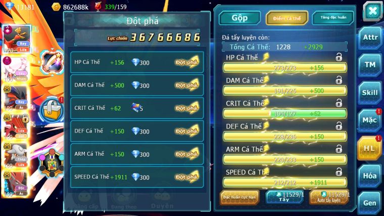 MÃ : #TTS3840 - SV 916 - TOP13 - V10 - HOOH CH DYNAAMX CS KHỦNG DIANCIE DYNAAMX YVETAL BC QVLD BC HENTRAN BC BTAA BC QUÁ NGON