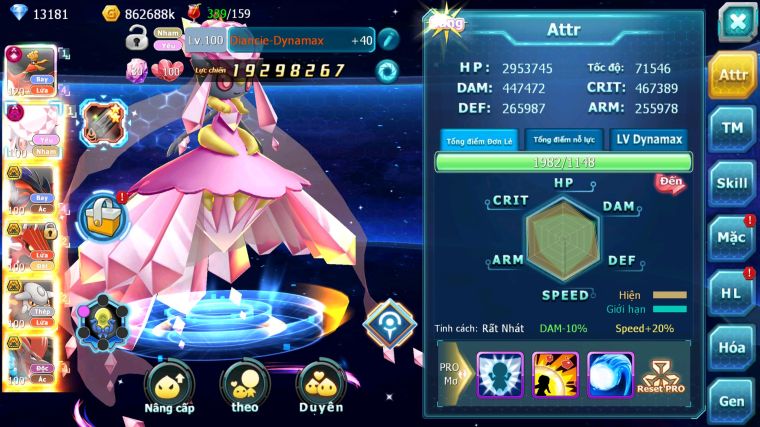 MÃ : #TTS3840 - SV 916 - TOP13 - V10 - HOOH CH DYNAAMX CS KHỦNG DIANCIE DYNAAMX YVETAL BC QVLD BC HENTRAN BC BTAA BC QUÁ NGON