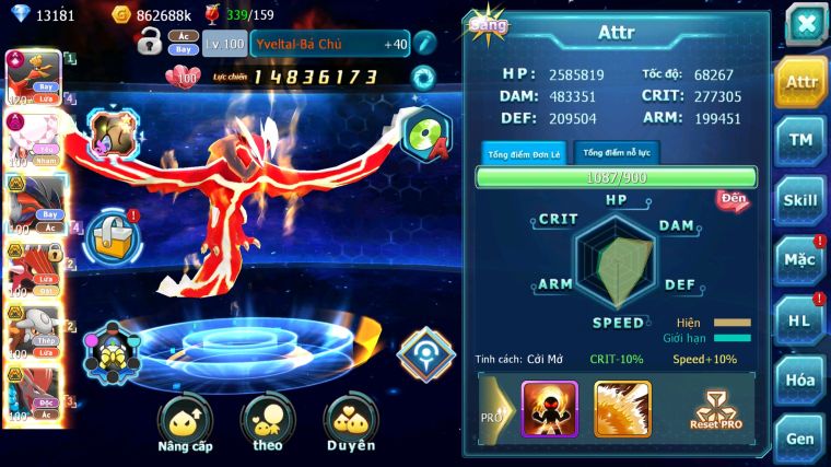 MÃ : #TTS3840 - SV 916 - TOP13 - V10 - HOOH CH DYNAAMX CS KHỦNG DIANCIE DYNAAMX YVETAL BC QVLD BC HENTRAN BC BTAA BC QUÁ NGON