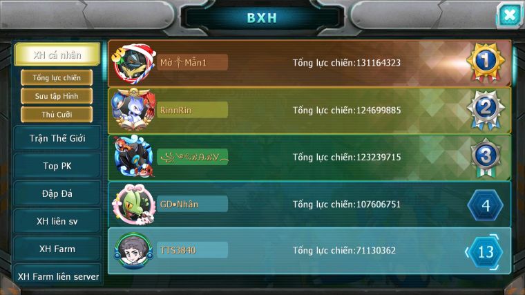 MÃ : #TTS3840 - SV 916 - TOP13 - V10 - HOOH CH DYNAAMX CS KHỦNG DIANCIE DYNAAMX YVETAL BC QVLD BC HENTRAN BC BTAA BC QUÁ NGON