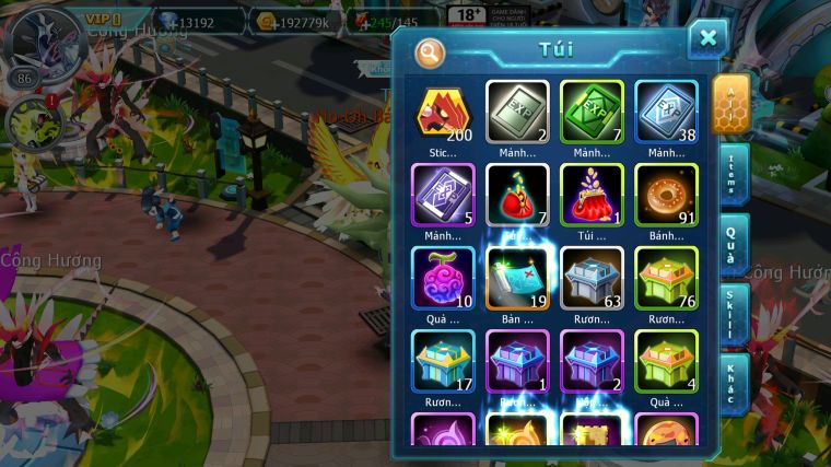 MÃ : #TTS3839 - SV 1704 - 13K KC - HOOH BÁ CHỦ MES AMDLO LUGIA CELEBI