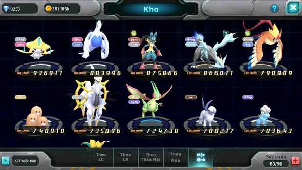 MÃ : #TTS3844 - SV 1533 - MEW GIÁP BÁ CHỦ CẶP LATI BÁ CHỦ ST PALKIA NHIỀU PET HT