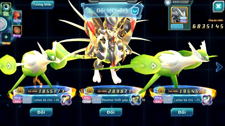 MÃ : #TTS3844 - SV 1533 - MEW GIÁP BÁ CHỦ CẶP LATI BÁ CHỦ ST PALKIA NHIỀU PET HT