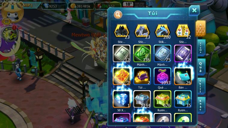 MÃ : #TTS3844 - SV 1533 - MEW GIÁP BÁ CHỦ CẶP LATI BÁ CHỦ ST PALKIA NHIỀU PET HT