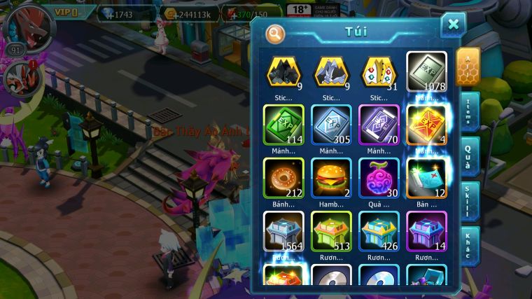 MÃ : #TTS3843 - SV 1660 - BTAA BÁ CHỦ LUGIA BÁ CHỦ ZOROA BC MES VỊT BẦU NHIỀU PET HT