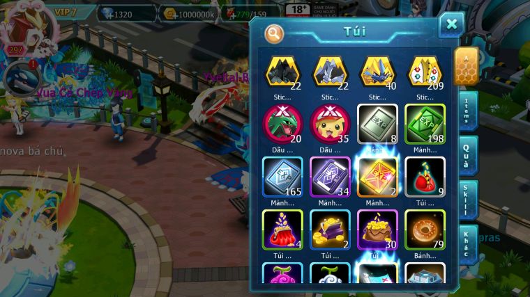 MÃ : #TTS3842 - SV 1162 - TOP 24 - PALKIA CH HOOH CH DYNAMAX MEW Y CH  RAYQUAZA BC QVBC BC MEW GIÁP BC NHIỀU PET BC