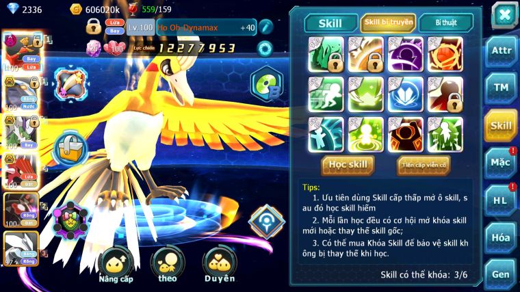 MÃ : #TTS3848 - SV 1646 - V12 - HOOH DYNAMAX QVBC BÁ CHỦ THẦN GIÓ BC QVLD BC ZEVIL UNVOA NHIỀU PET HT