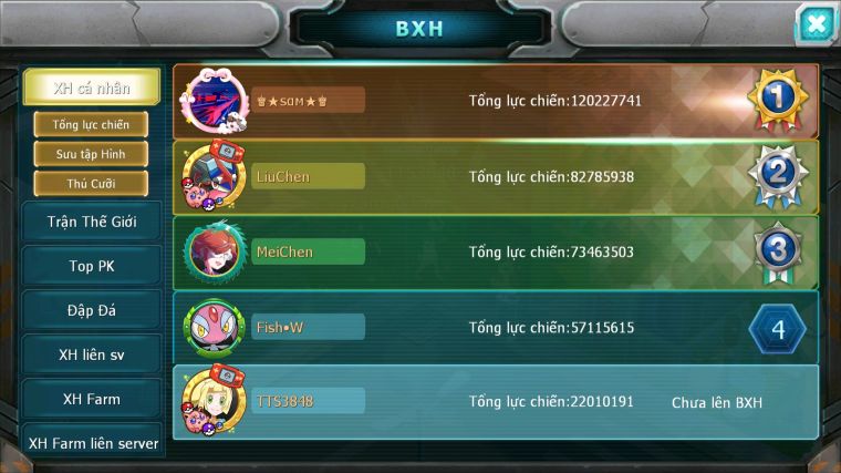 MÃ : #TTS3848 - SV 1646 - V12 - HOOH DYNAMAX QVBC BÁ CHỦ THẦN GIÓ BC QVLD BC ZEVIL UNVOA NHIỀU PET HT