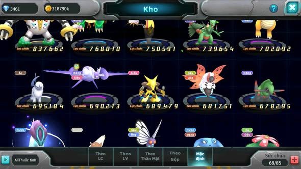 MÃ : #TTS3847 - SV 1735 - V5 - MEW GIÁP BÁ CHỦ TAPU LELE BÁ CHỦ UNVOA CELEBI ARC SÁNG THẾ QUÁ NGON Ạ