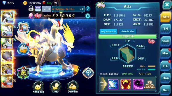 MÃ : #TTS3854 - SV 691 - V3 - WHITE BC UNVOA BLACK GIRATINA BÁ CHỦ NHIỀU PET HT THƯỜNG QUÁ NGON