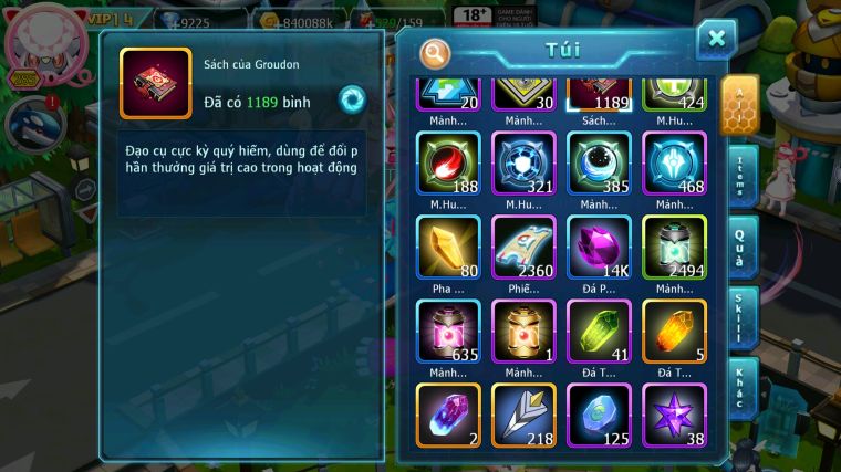 MÃ : #TTS3853 - SV 1368 - TOP38 - V14 - 1K2 SÁCH - DIANCIE CH DYNAMAX HOOH CH DYNAAMX QVBC BC RẮN BĂNG SAKTAKA BÁ CHỦ QUÁ ÊM 3 TEAM