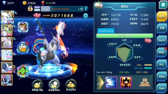 MÃ : #TTS3862 - SV 1698 - ĐỦ CẶP LATI BC - UNVOA CELEBI LUGIA GOODRA REIGIGAS