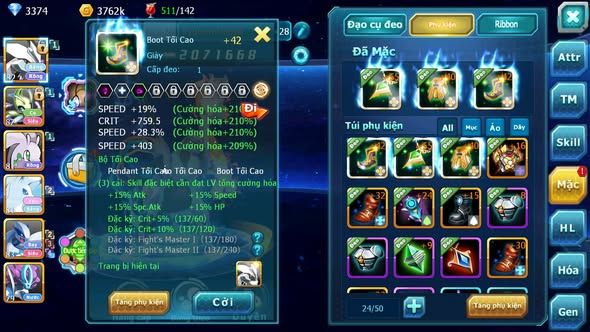 MÃ : #TTS3862 - SV 1698 - ĐỦ CẶP LATI BC - UNVOA CELEBI LUGIA GOODRA REIGIGAS